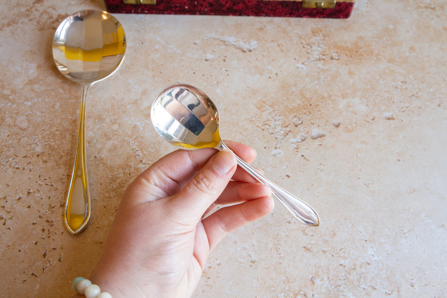 Boxed Vintage Dessert Spoons Set