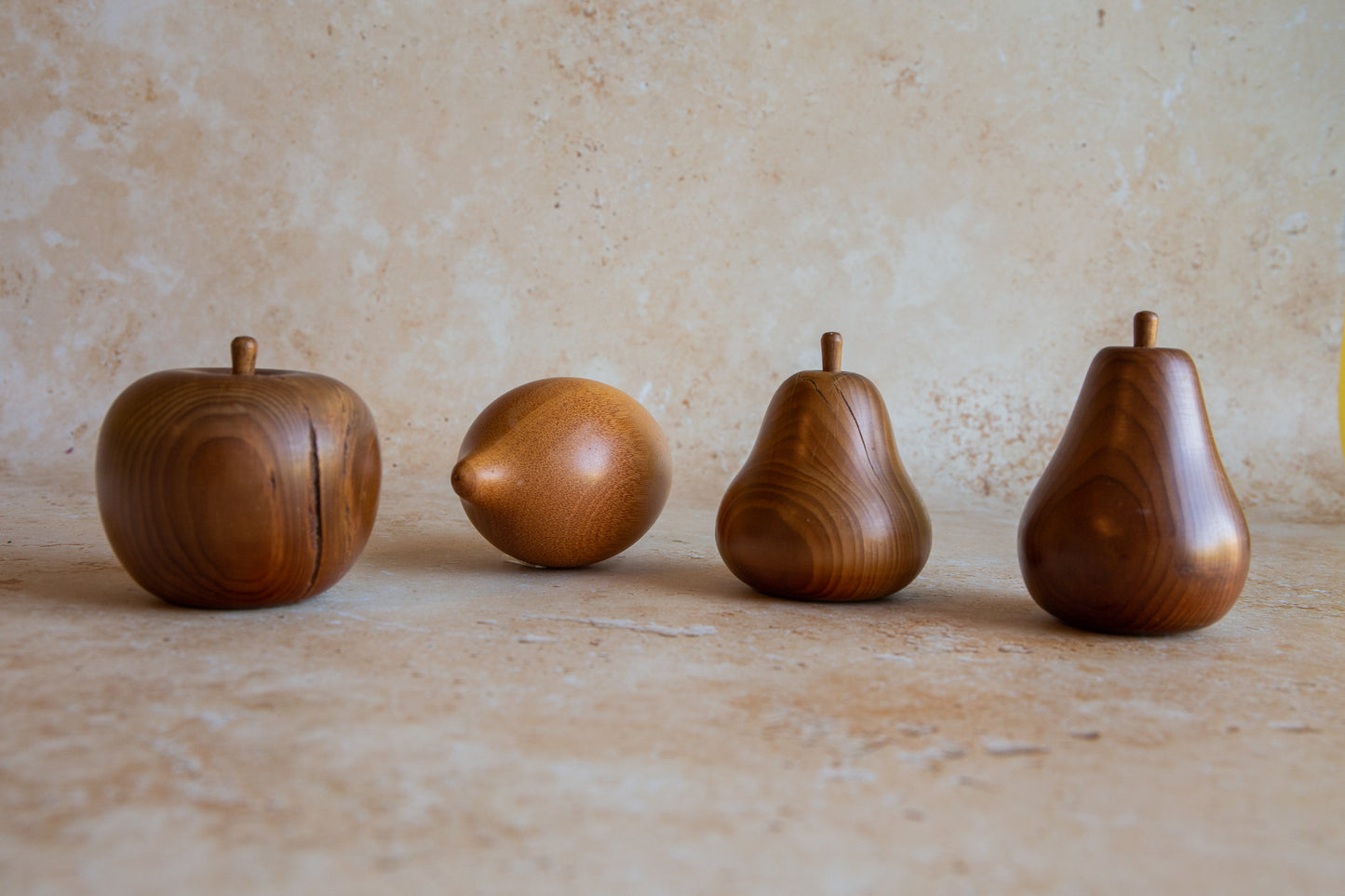 Vintage Wooden Fruit Set of 4