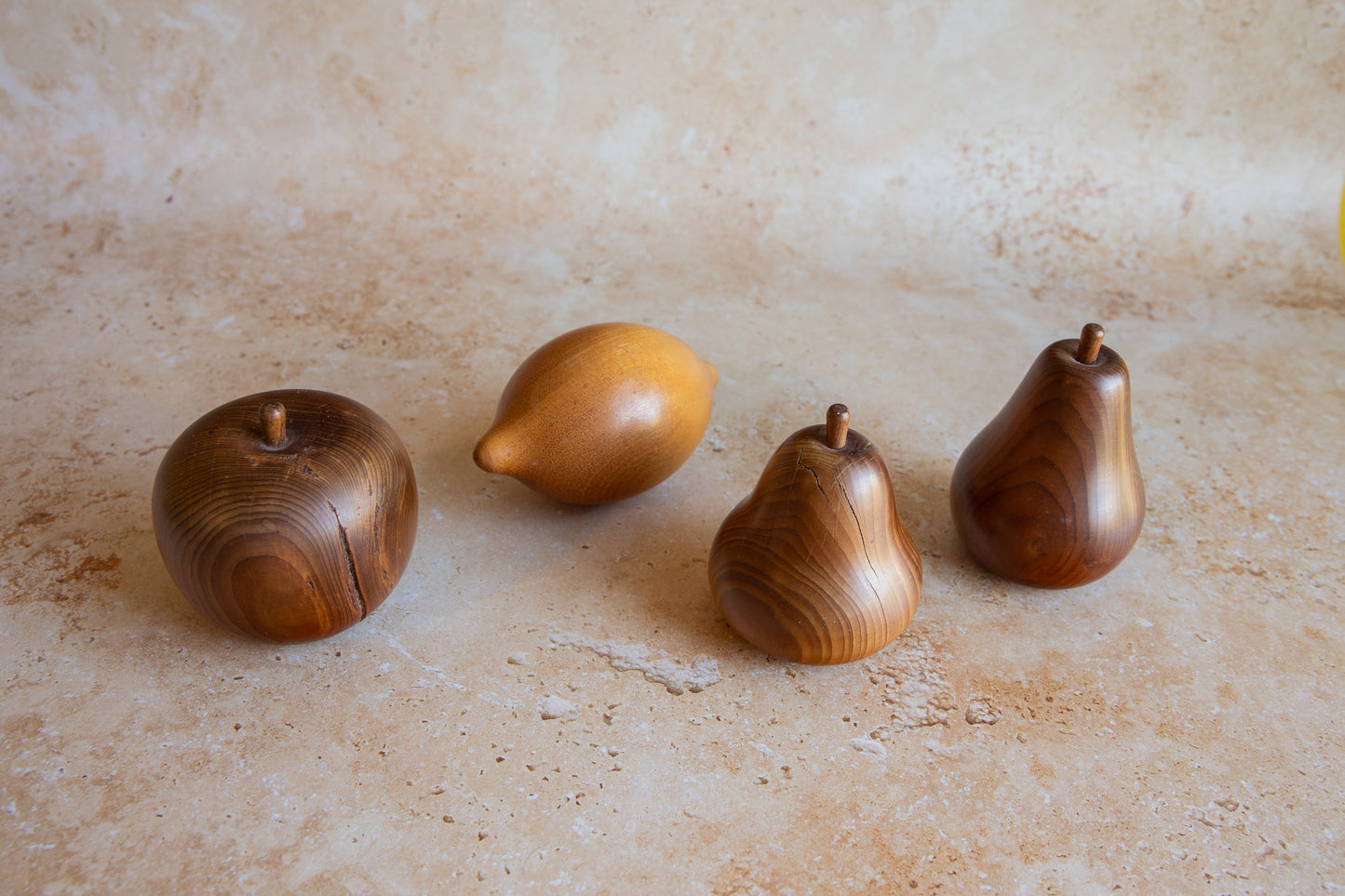 Vintage Wooden Fruit Set of 4