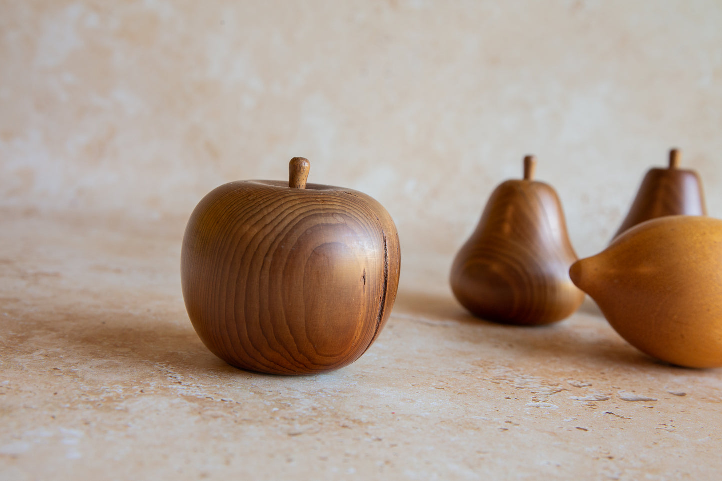 Vintage Wooden Fruit Set of 4