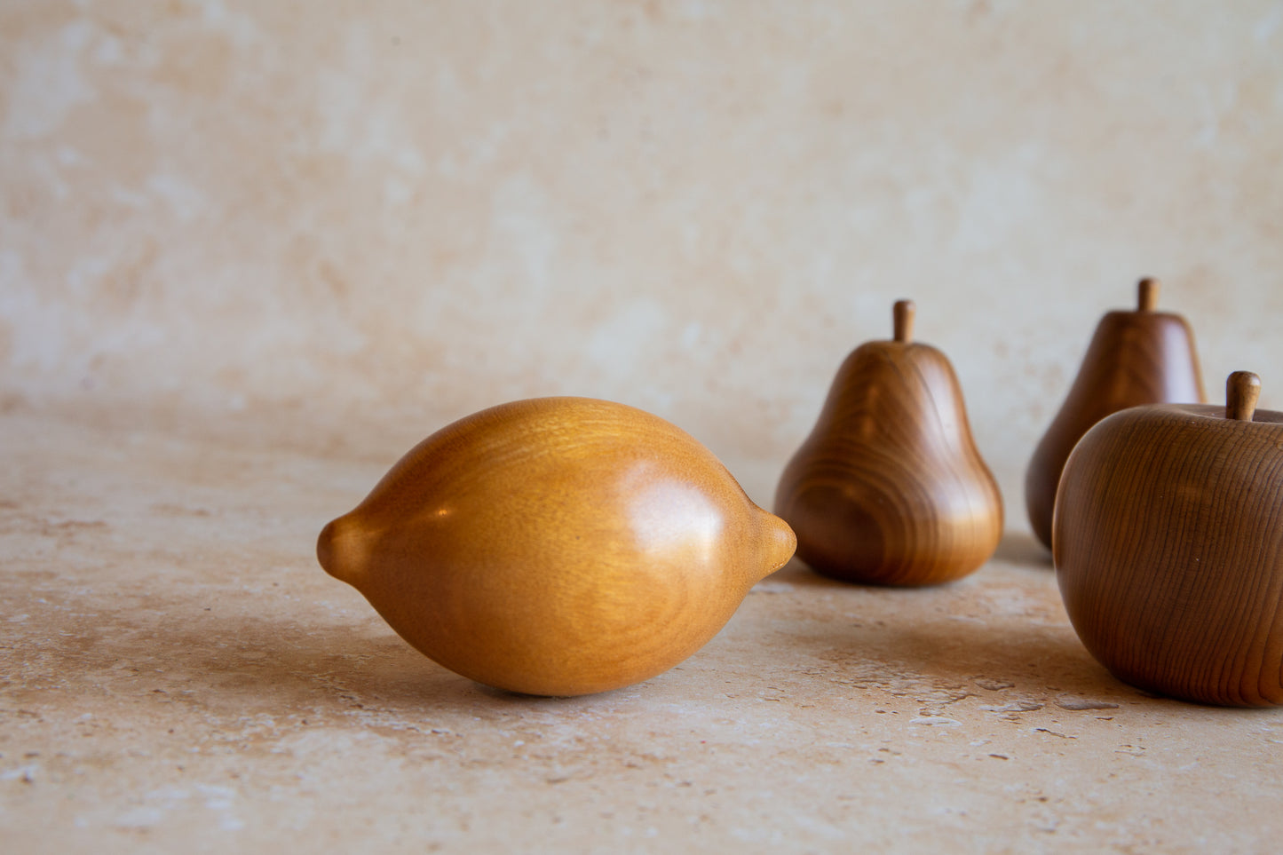 Vintage Wooden Fruit Set of 4