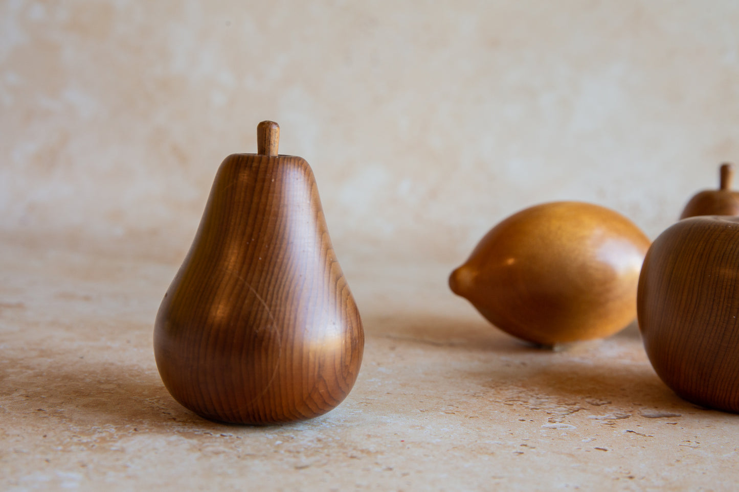 Vintage Wooden Fruit Set of 4