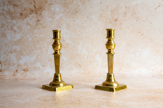 Pair of Antique Victorian Candlestick Holders