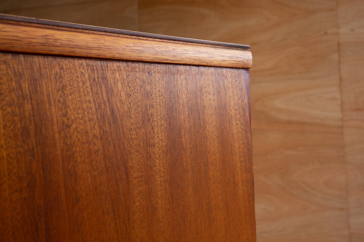 Vintage Teak & Black Chest of Drawers