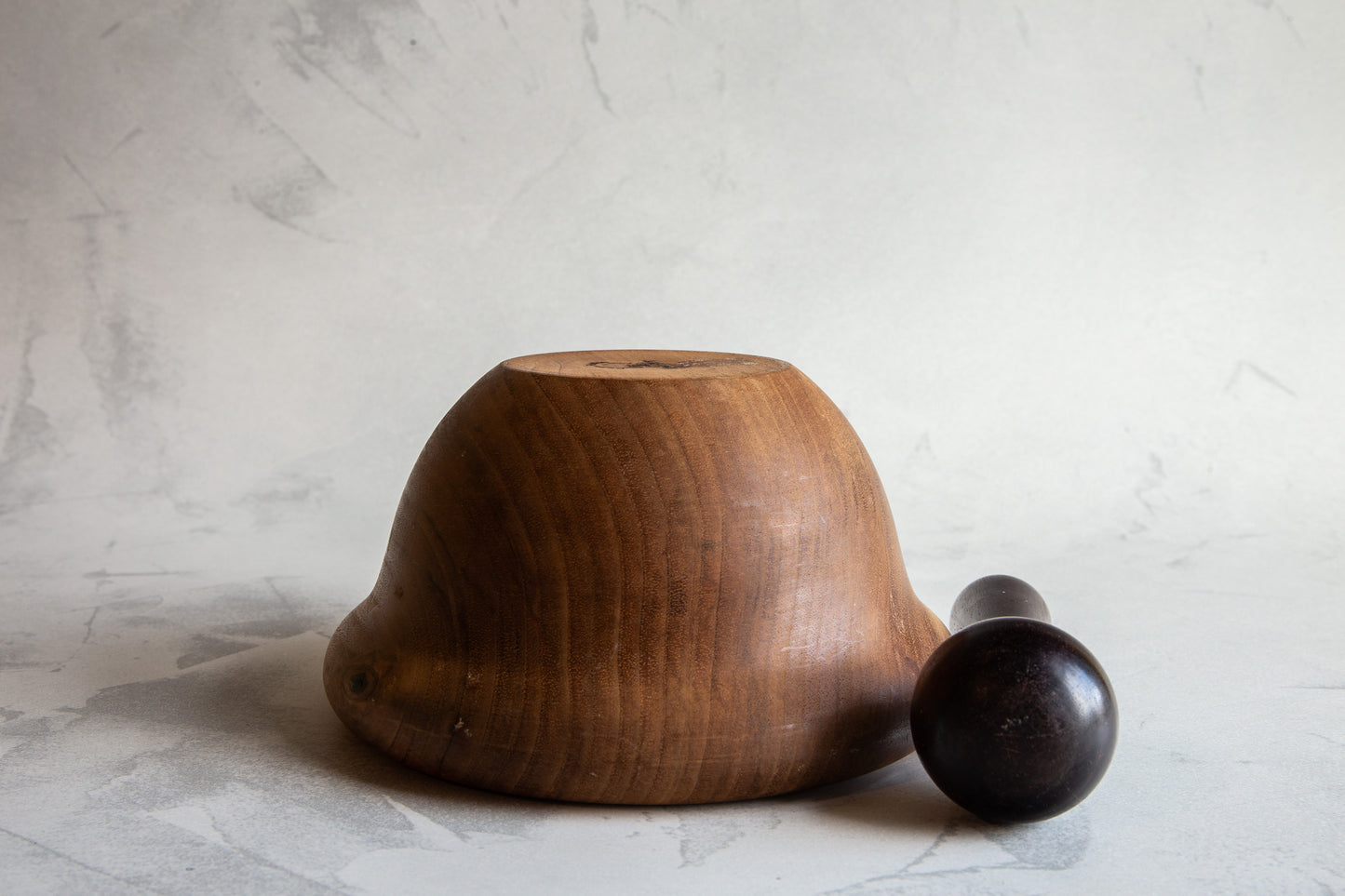 Vintage Walnut Wood Pestle & Mortar, Walnut Pestle And Mortar