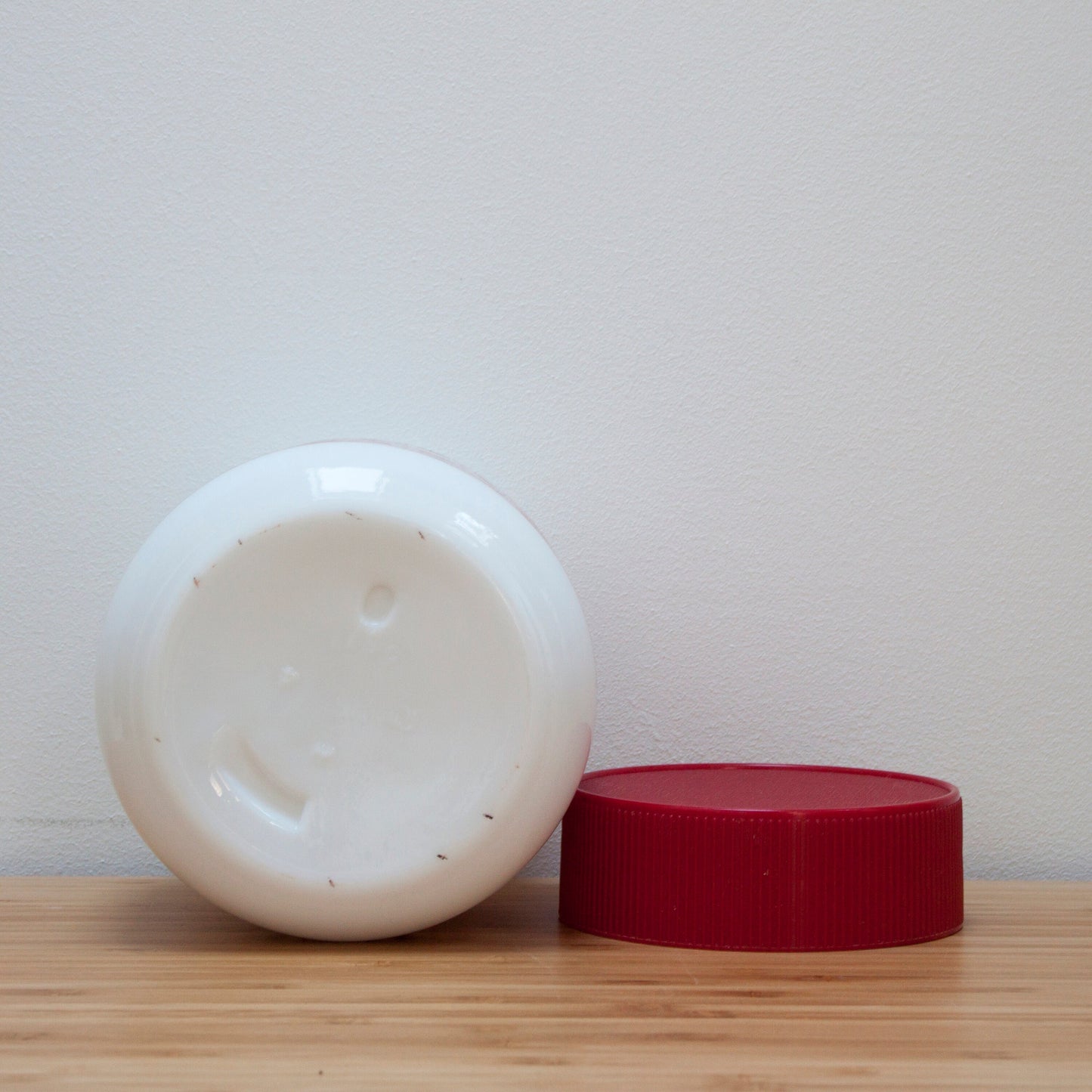 Set of 3 Retro Arcopal White Milk Glass Patterned Storage Jars Containers