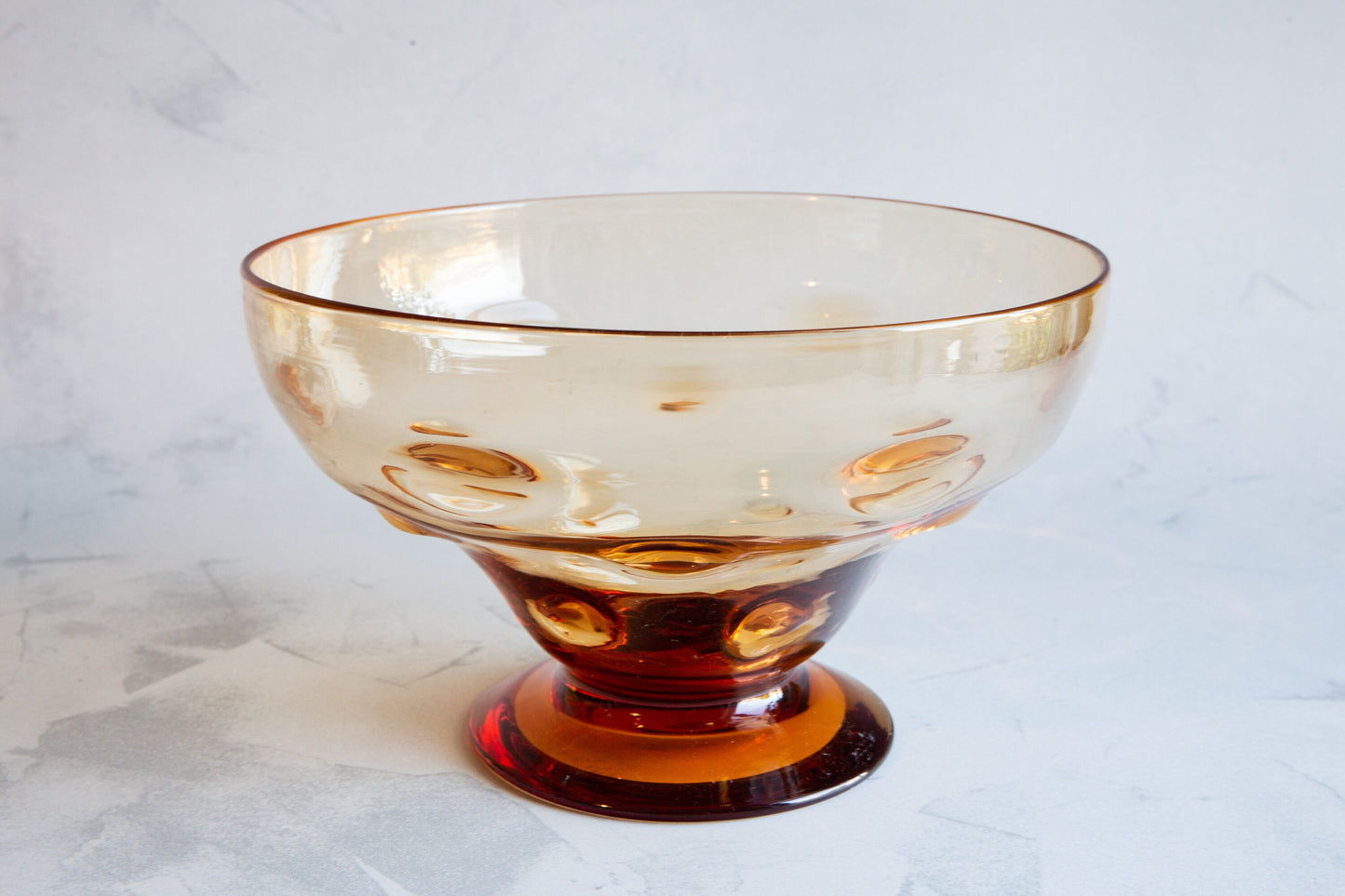 Vintage Amber Glass Bullseye bowl