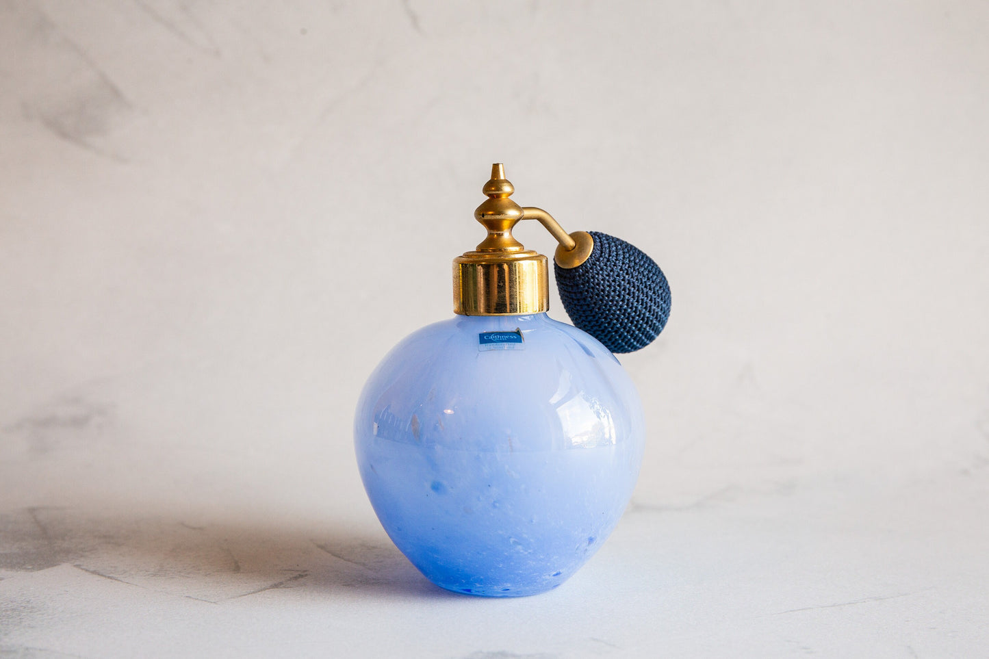 Vintage Caithness Blue Glass Perfume Atomiser