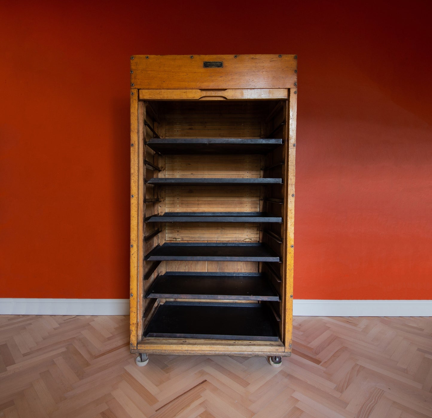 Vintage Tambour Bakers Cabinet